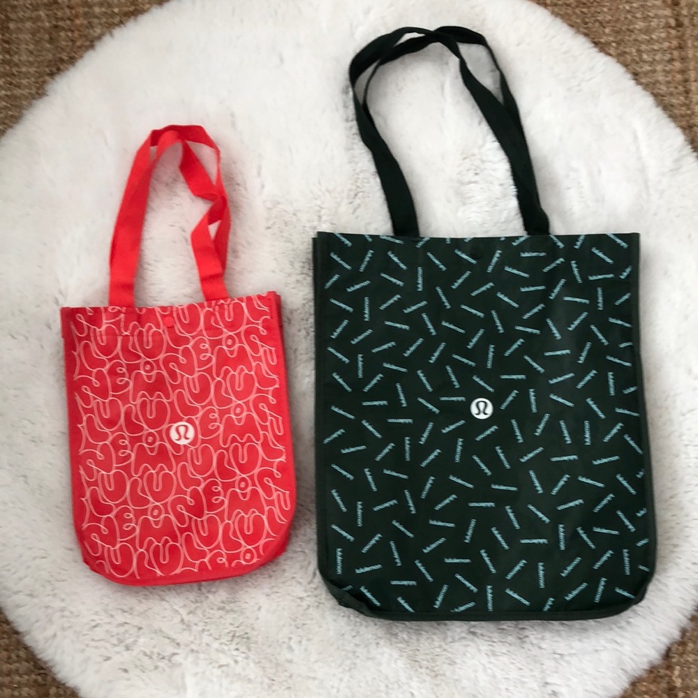 lululemon athletica Red and Green Totes